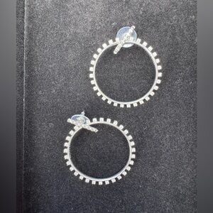 Kendra Scott Silver Crystal Hoop Earrings